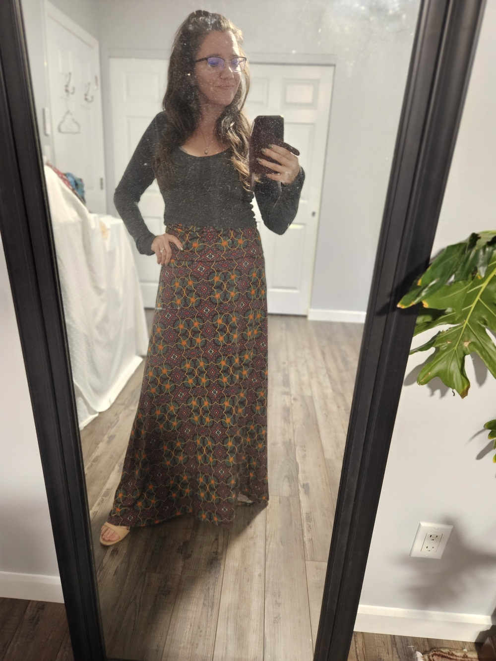 Boho Printed Maxi Dress Or Skirt Multicolor